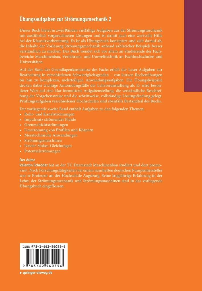 Weitere Ansicht: Übungsaufgaben zur Strömungsmechanik 2 | Valentin Schröder