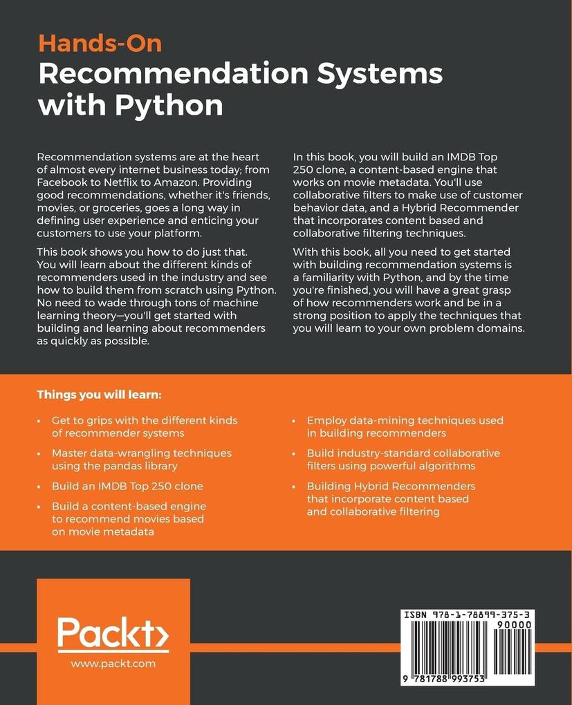 Weitere Ansicht: Hands-On Recommendation Systems with Python | Rounak Banik