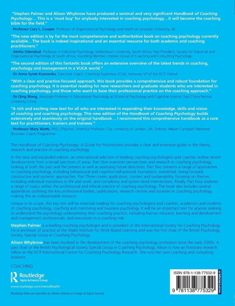 Weitere Ansicht: Handbook of Coaching Psychology