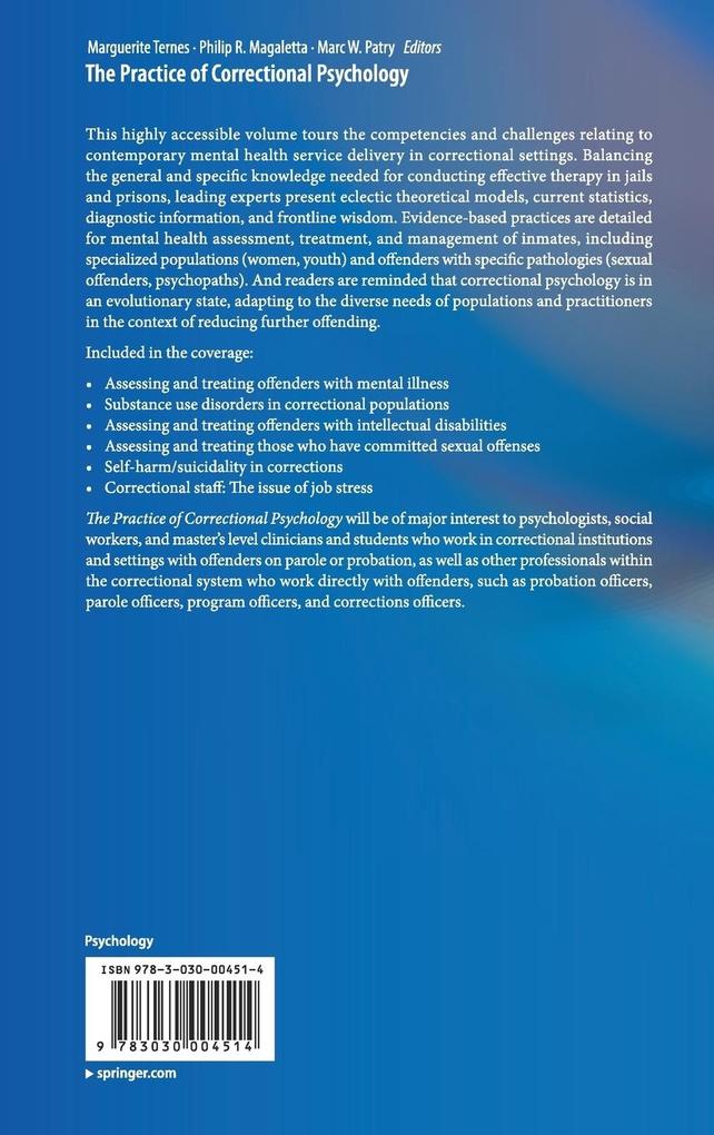 Weitere Ansicht: The Practice of Correctional Psychology