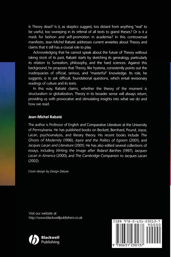 Weitere Ansicht: The Future of Theory | Jean-Michel Rabaté