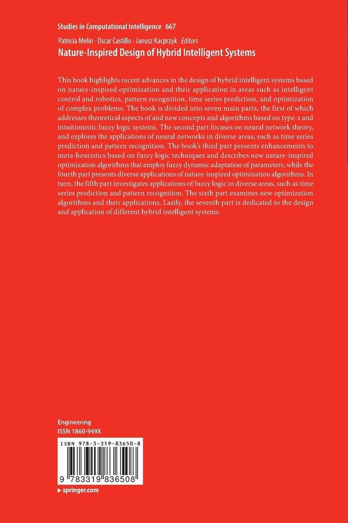 Weitere Ansicht: Nature-Inspired Design of Hybrid Intelligent Systems