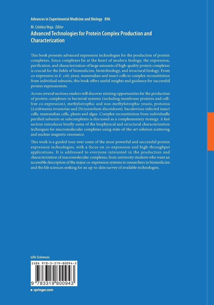 Weitere Ansicht: Advanced Technologies for Protein Complex Production and Characterization