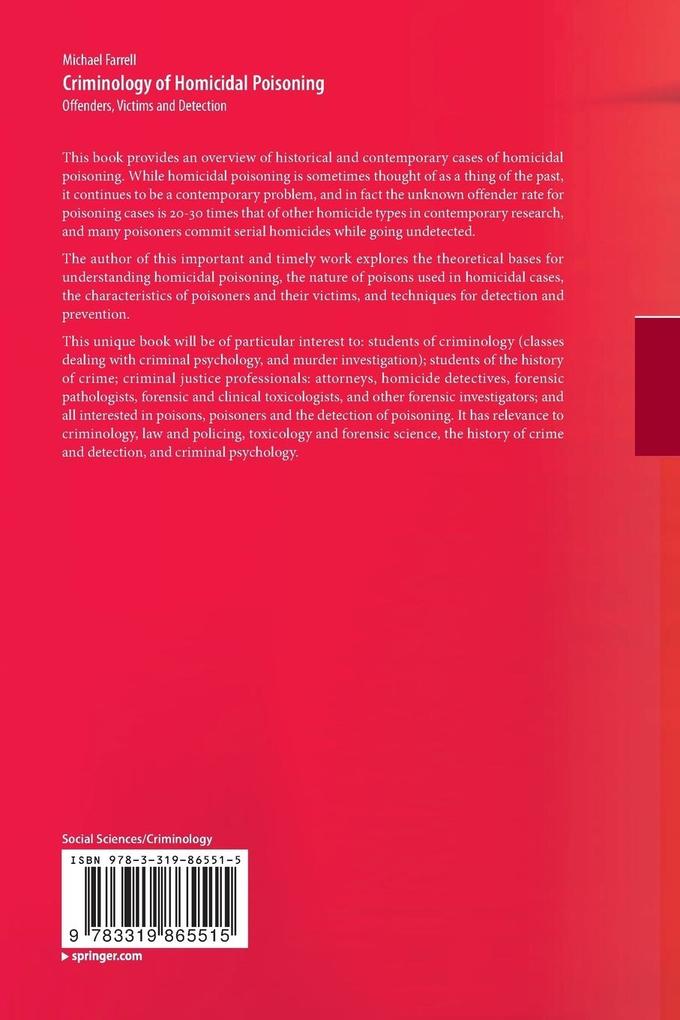 Weitere Ansicht: Criminology of Homicidal Poisoning | Michael Farrell