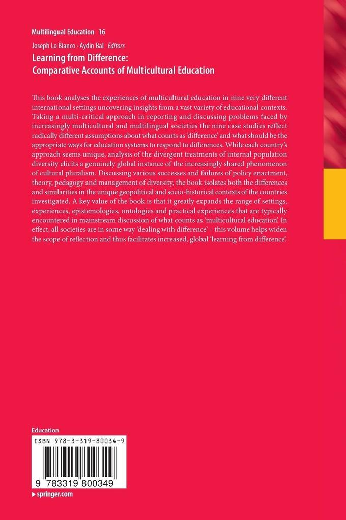 Weitere Ansicht: Learning from Difference: Comparative Accounts of Multicultural Education