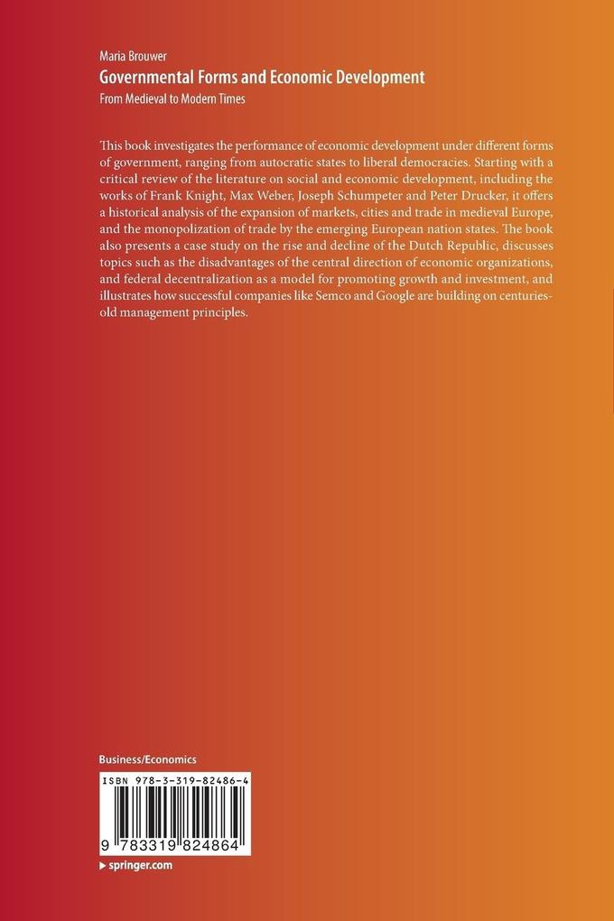 Weitere Ansicht: Governmental Forms and Economic Development | Maria Brouwer
