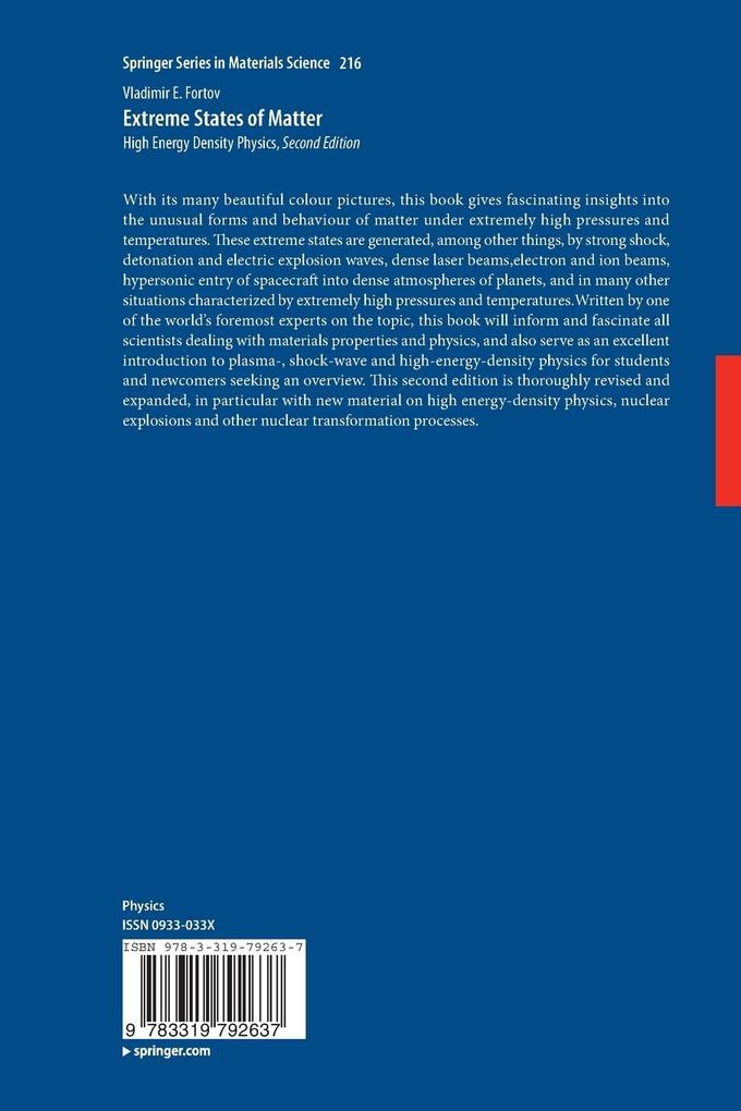 Weitere Ansicht: Extreme States of Matter | Vladimir E. Fortov
