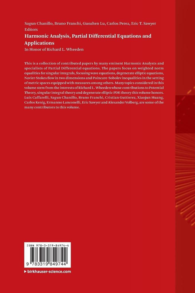 Weitere Ansicht: Harmonic Analysis, Partial Differential Equations and Applications