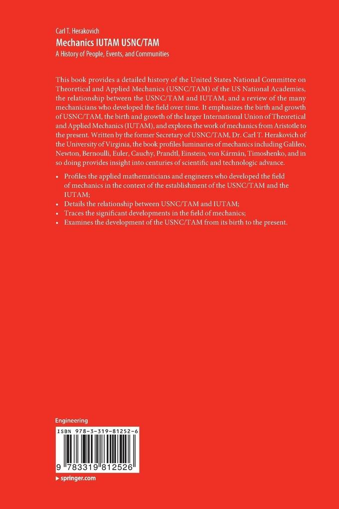 Weitere Ansicht: Mechanics IUTAM USNC/TAM | Carl T. Herakovich