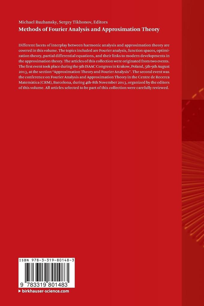 Weitere Ansicht: Methods of Fourier Analysis and Approximation Theory