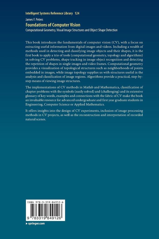 Weitere Ansicht: Foundations of Computer Vision | James F. Peters