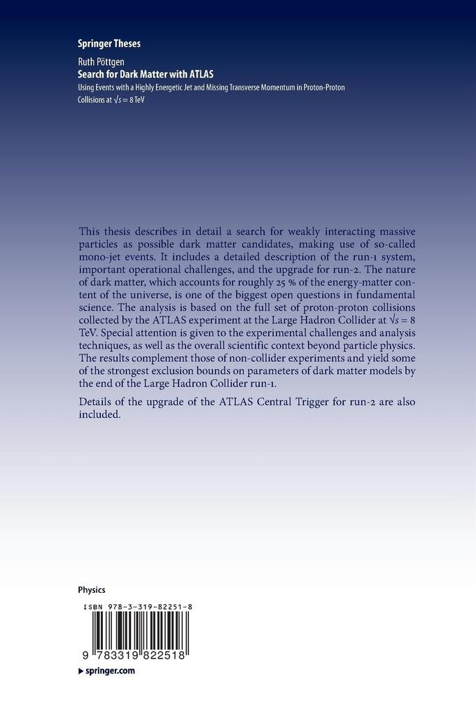 Weitere Ansicht: Search for Dark Matter with ATLAS | Ruth Pöttgen