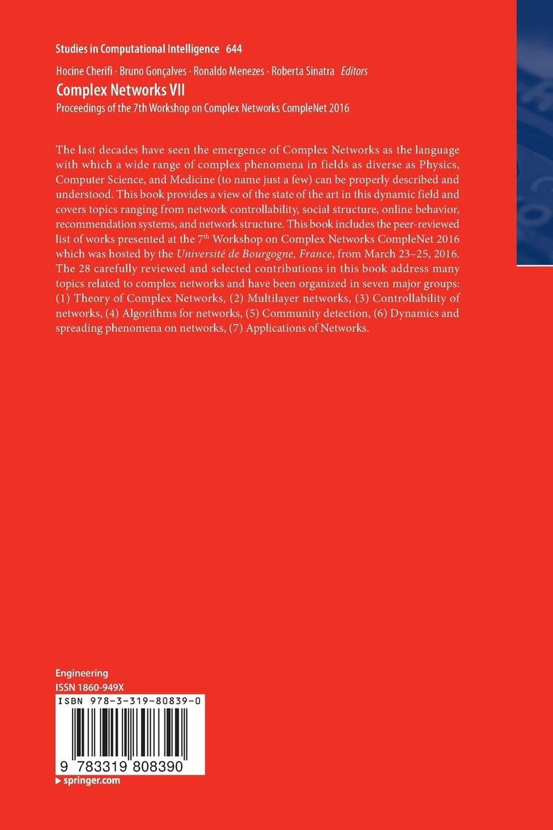 Weitere Ansicht: Complex Networks VII