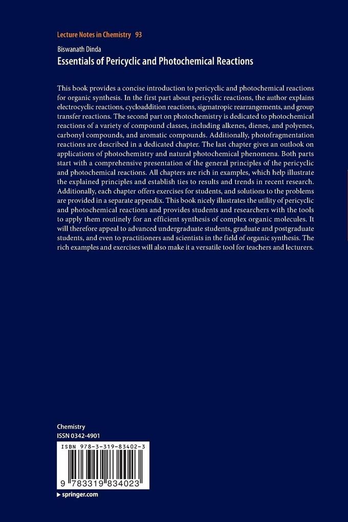 Weitere Ansicht: Essentials of Pericyclic and Photochemical Reactions | Biswanath Dinda