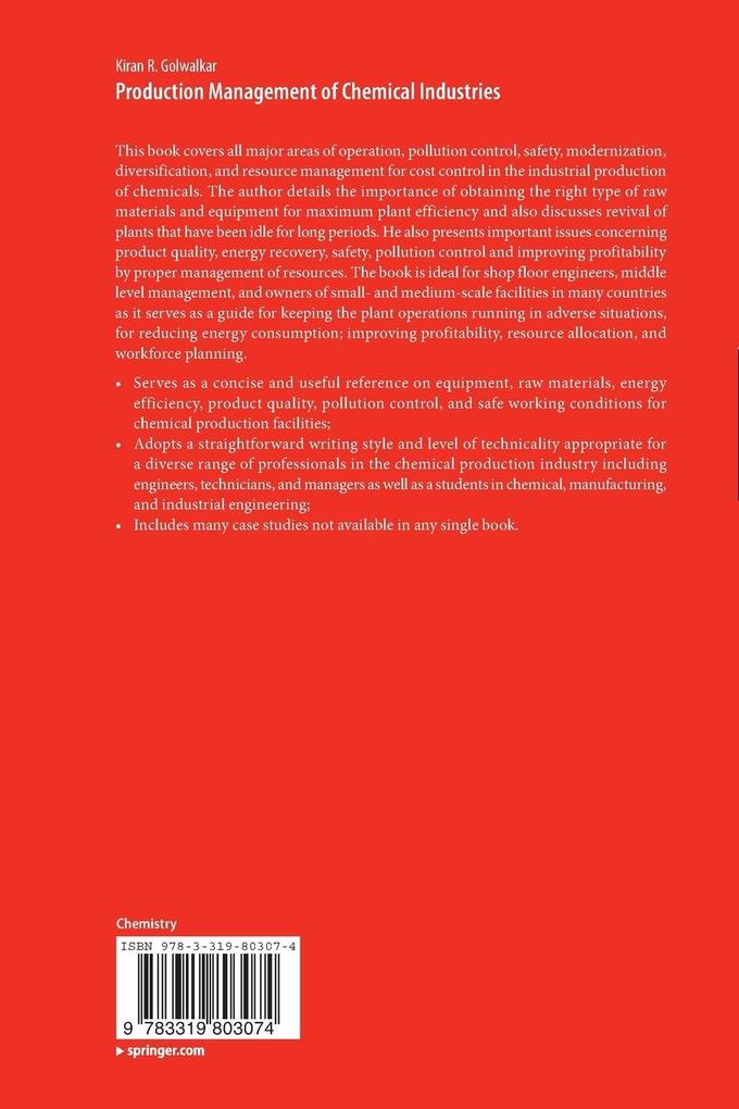 Weitere Ansicht: Production Management of Chemical Industries | Kiran R. Golwalkar