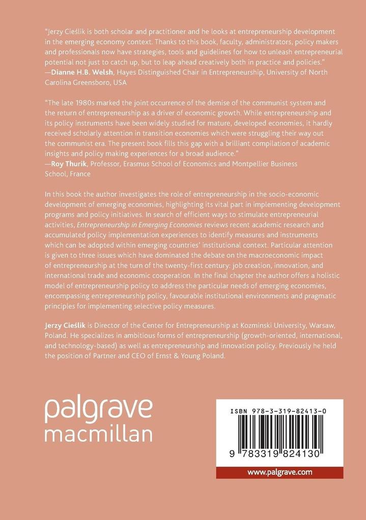 Weitere Ansicht: Entrepreneurship in Emerging Economies | Jerzy Cielik, Jerzy Cieslik