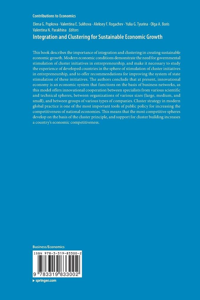 Weitere Ansicht: Integration and Clustering for Sustainable Economic Growth