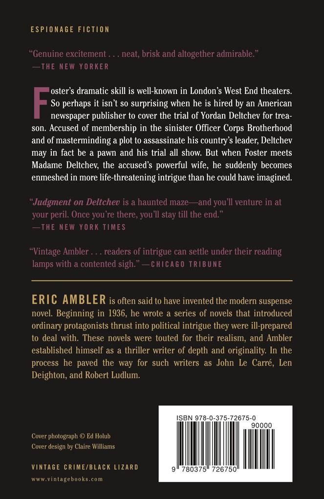 Weitere Ansicht: Judgment on Deltchev | Eric Ambler