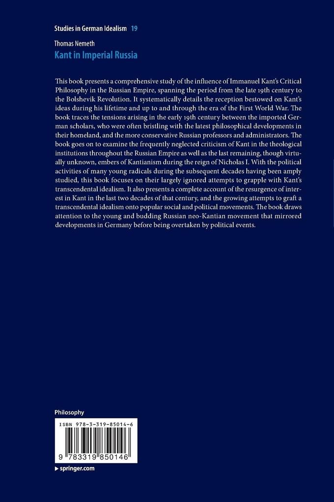 Weitere Ansicht: Kant in Imperial Russia | Thomas Nemeth
