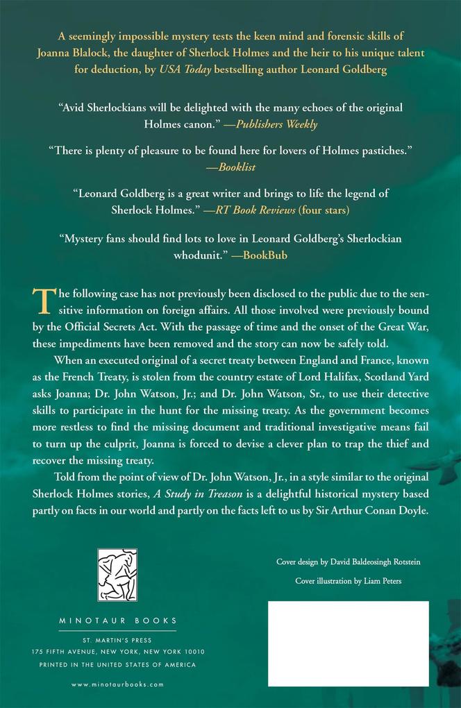 Weitere Ansicht: A Study in Treason | Leonard Goldberg