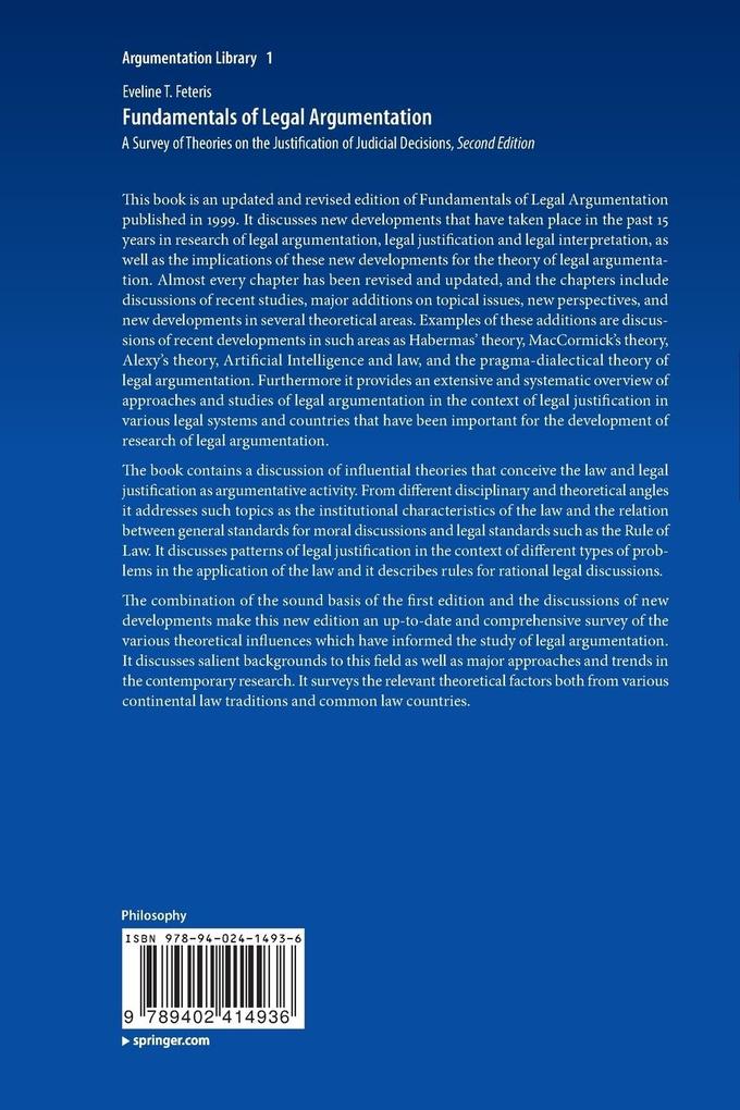 Weitere Ansicht: Fundamentals of Legal Argumentation | Eveline T. Feteris