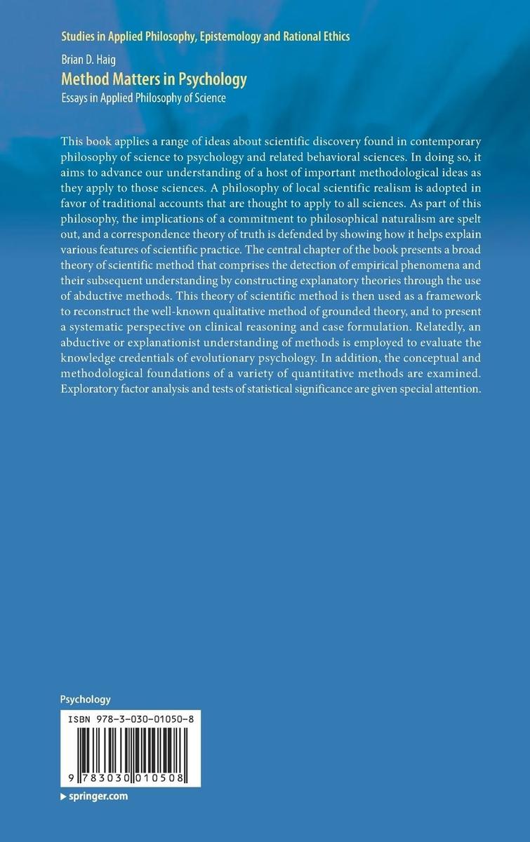 Weitere Ansicht: Method Matters in Psychology | Brian D. Haig