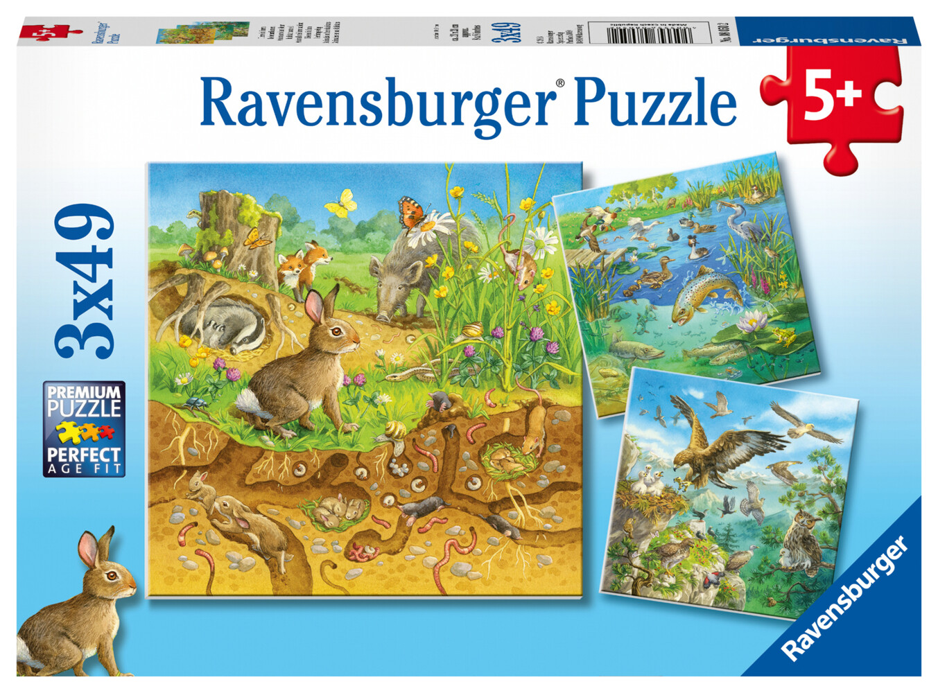 Produktbild: Tiere in ihren Lebensräumen - Puzzle mit 49 Teilen