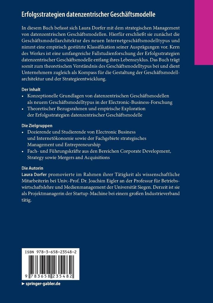 Weitere Ansicht: Erfolgsstrategien datenzentrischer Geschäftsmodelle | Laura Dorfer