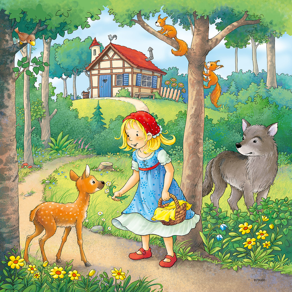 Weitere Ansicht: Ravensburger - Rapunzel, Rotkäppchen & der Froschkönig, 3 x 49 Teile