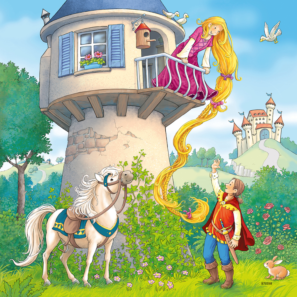Weitere Ansicht: Ravensburger - Rapunzel, Rotkäppchen & der Froschkönig, 3 x 49 Teile