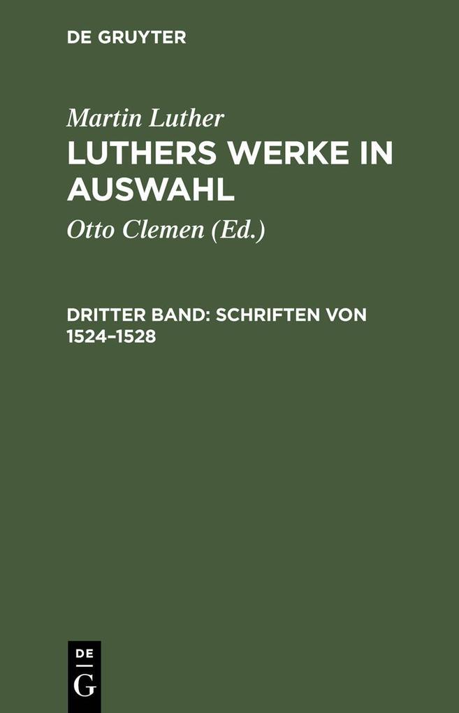 Produktbild: Schriften von 1524-1528 | Martin Luther