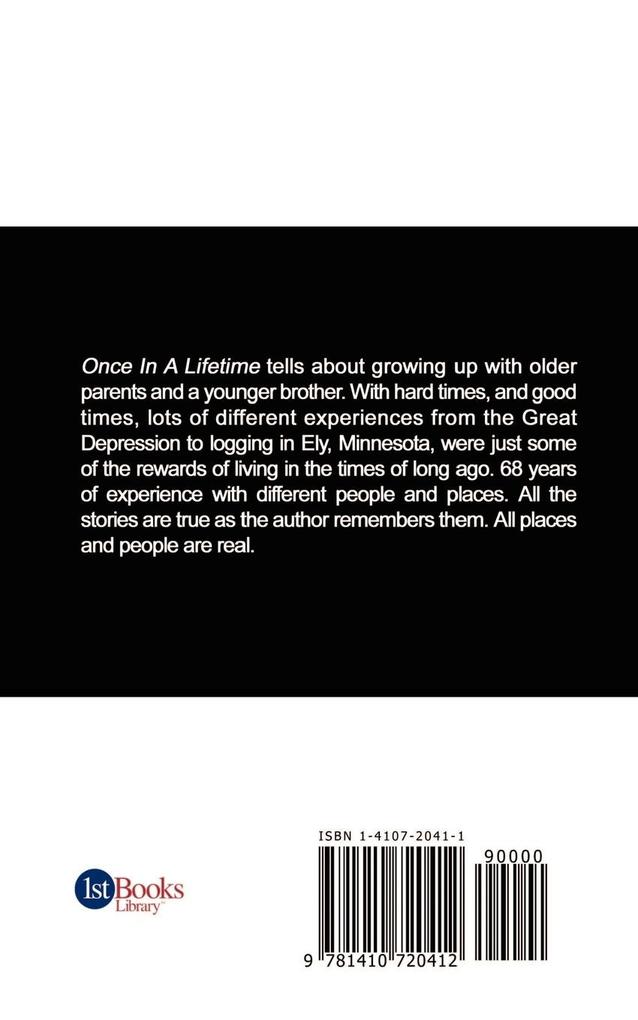 Weitere Ansicht: ONCE IN A LIFETIME | Lawrence Pfaffendorf