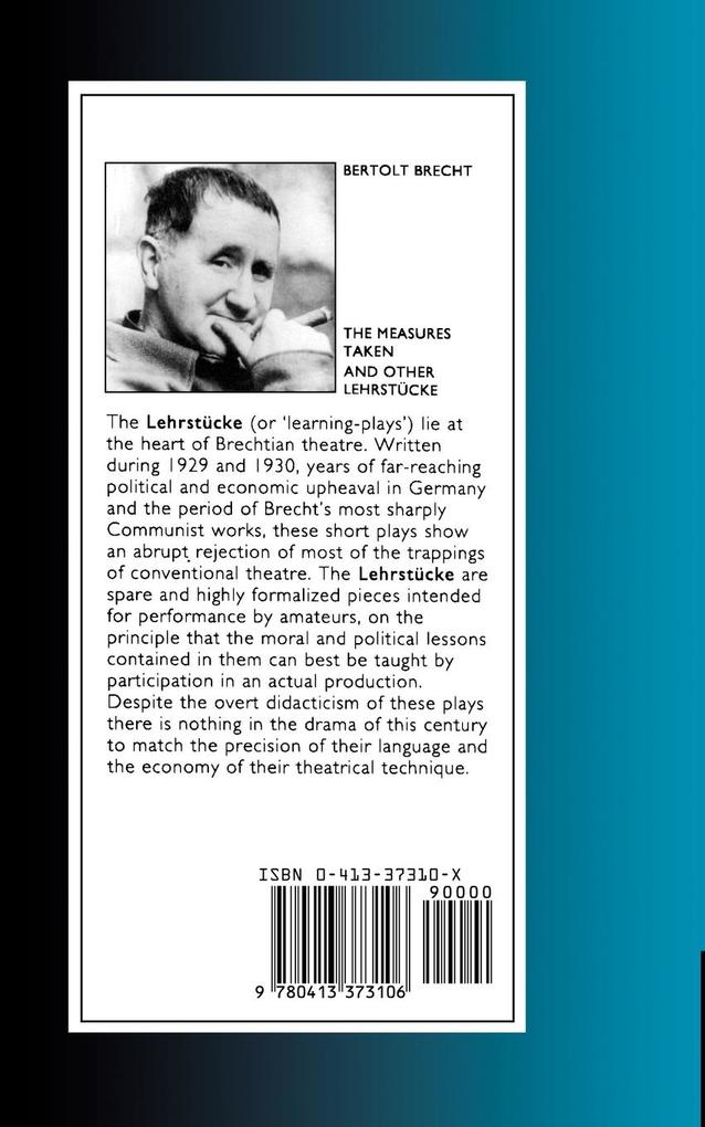 Weitere Ansicht: The Measures Taken and Other Lehrstucke | Bertolt Brecht