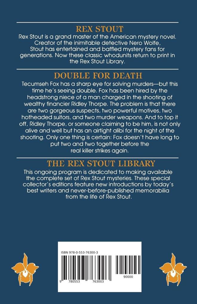 Weitere Ansicht: Double for Death | Rex Stout