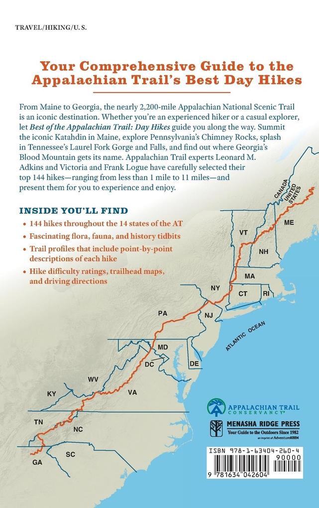 Weitere Ansicht: Best of the Appalachian Trail: Day Hikes | Leonard M Adkins, Frank Logue, Victoria Logue