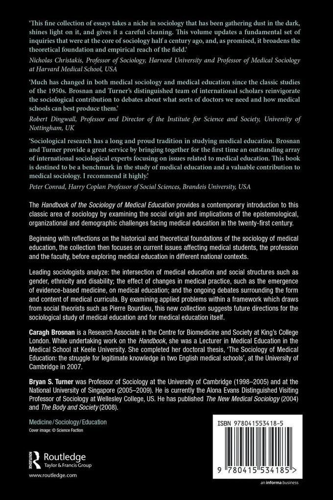 Weitere Ansicht: Handbook of the Sociology of Medical Education