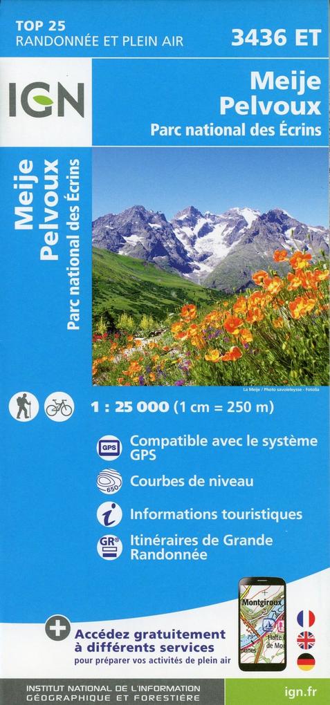 Produktbild: Meije Pelvoux. PN des Ecrins 1:25 000