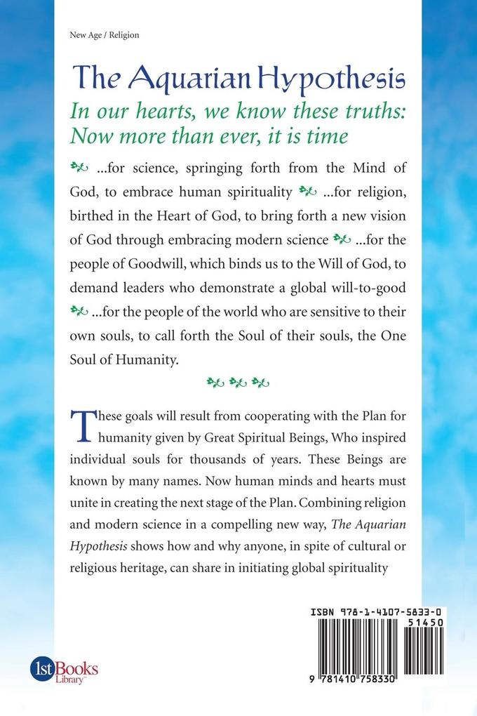 Weitere Ansicht: The Aquarian Hypothesis | Wayne Sterba