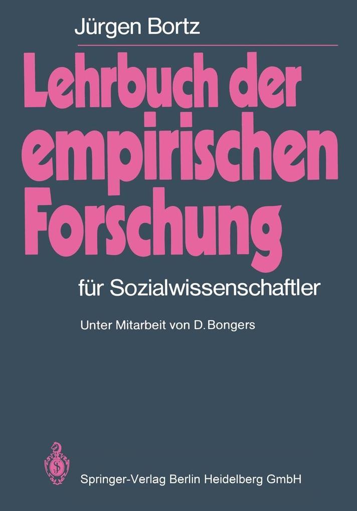 Produktbild: Lehrbuch der empirischen Forschung | Jürgen Bortz