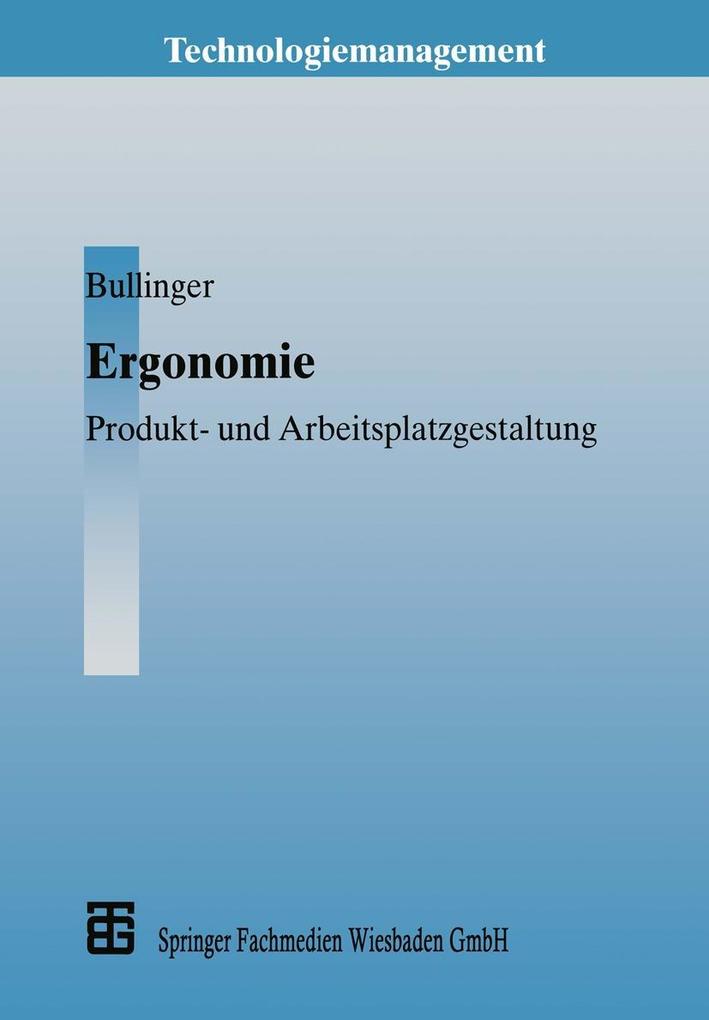 Produktbild: Ergonomie | Hans-Jörg Bullinger