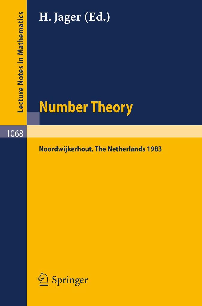 Produktbild: Number Theory, Noordwijkerhout 1983