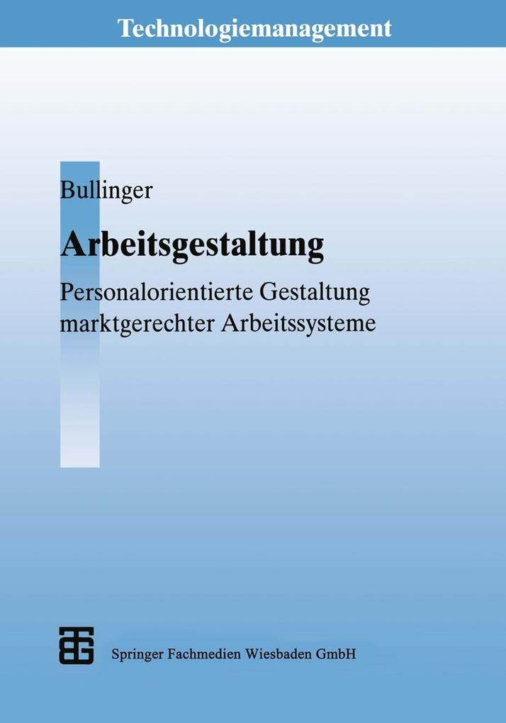 Produktbild: Arbeitsgestaltung | Hans-Jörg Bullinger
