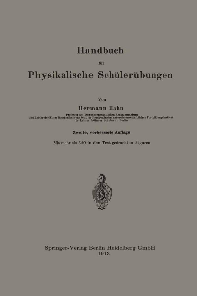 Produktbild: Handbuch für Physikalische Schülerübungen | Hermann Hahn