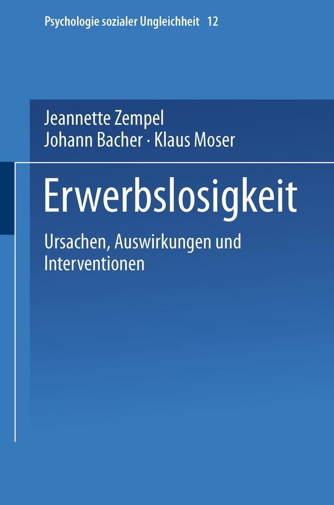 Produktbild: Erwerbslosigkeit