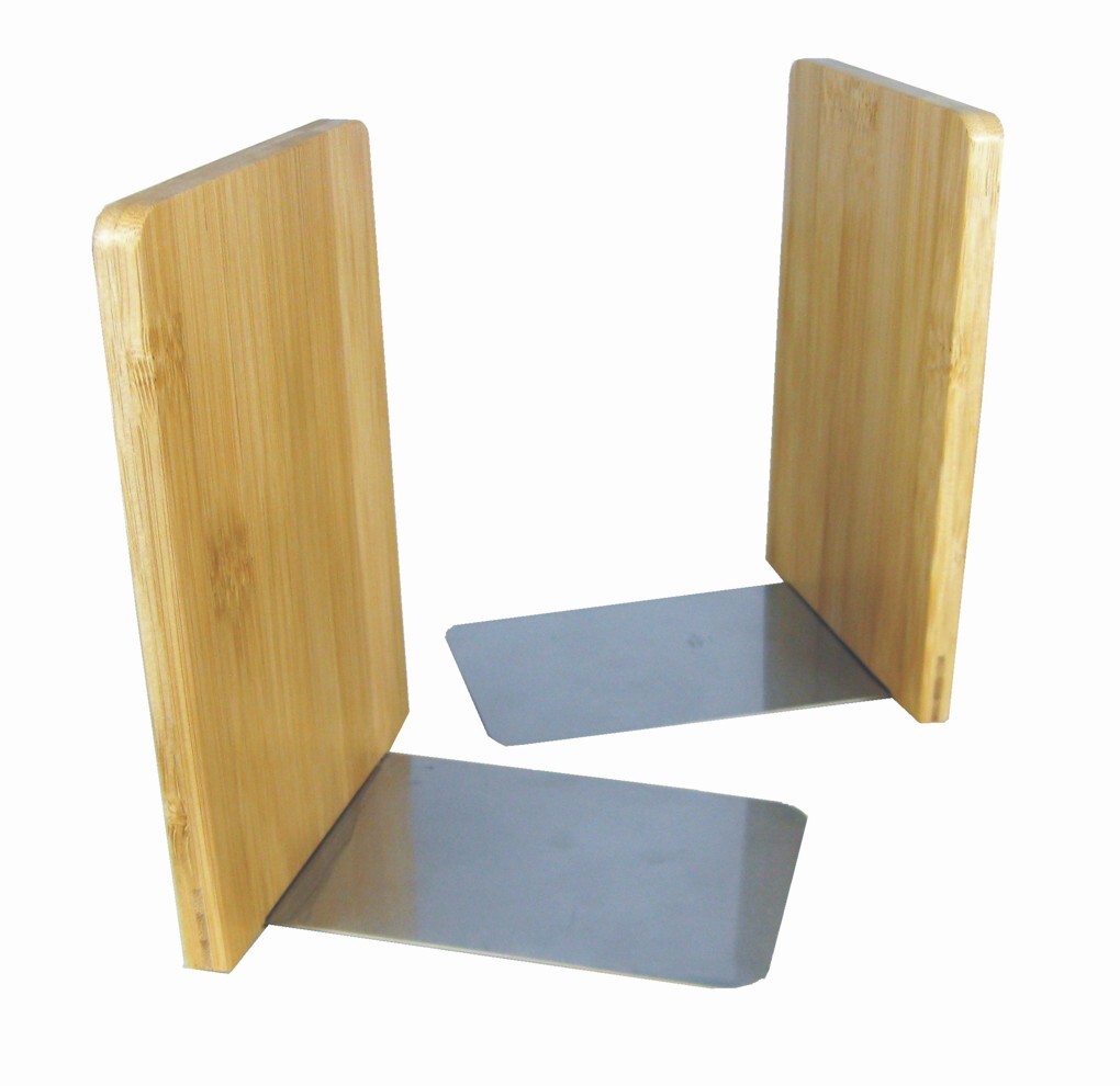Weitere Ansicht: MyLibrary Buchstützen 2er Set | Holz & Edelstahl | Bookends