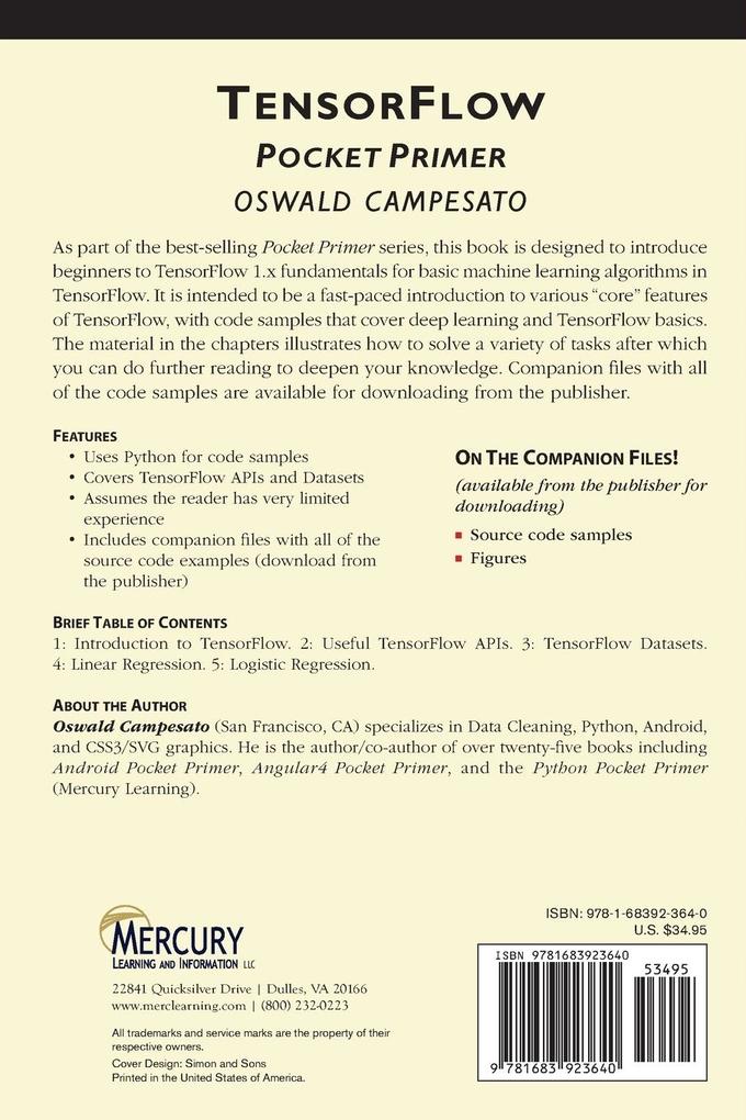 Weitere Ansicht: TensorFlow Pocket Primer | Oswald Campesato