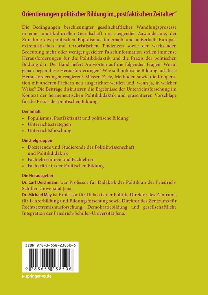 Weitere Ansicht: Orientierungen politischer Bildung im "postfaktischen Zeitalter"
