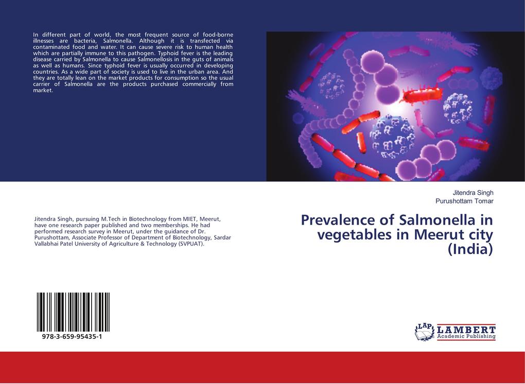Prevalence of Salmonella in vegetables in Meerut city (India) als Taschenbuch