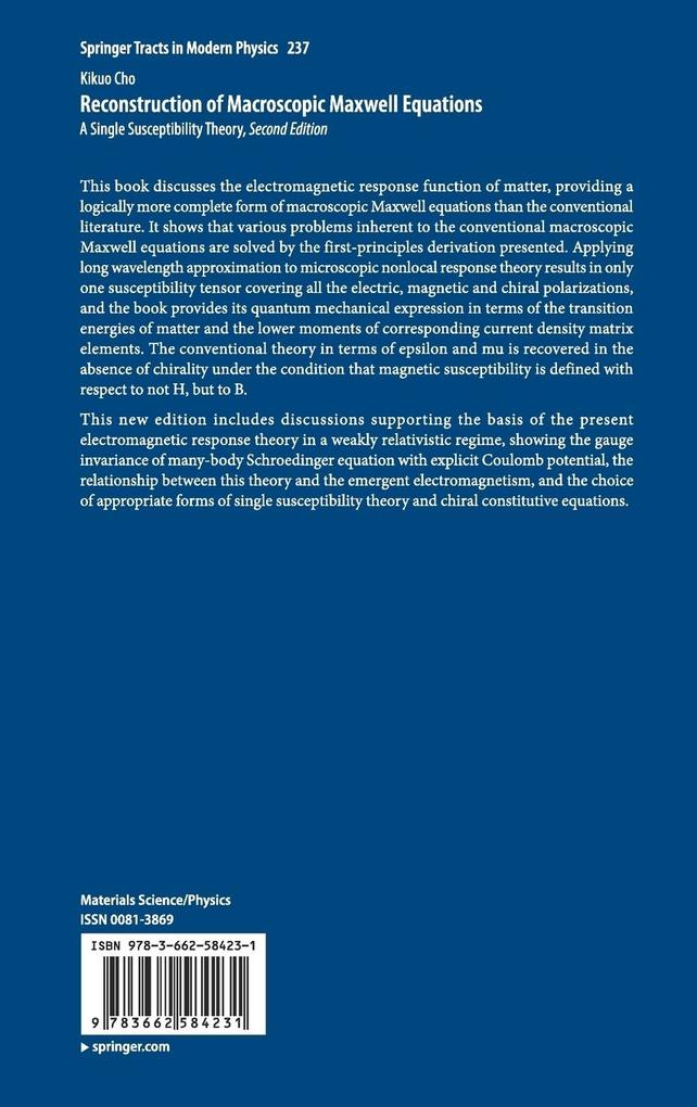 Weitere Ansicht: Reconstruction of Macroscopic Maxwell Equations | Kikuo Cho