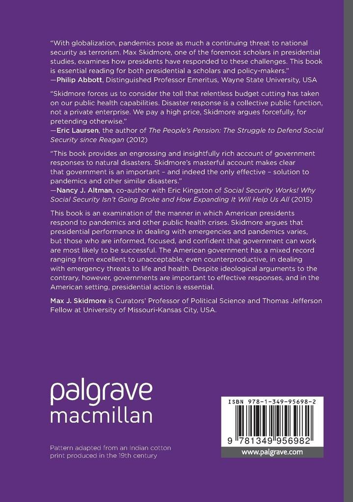 Weitere Ansicht: Presidents, Pandemics, and Politics | Max J. Skidmore